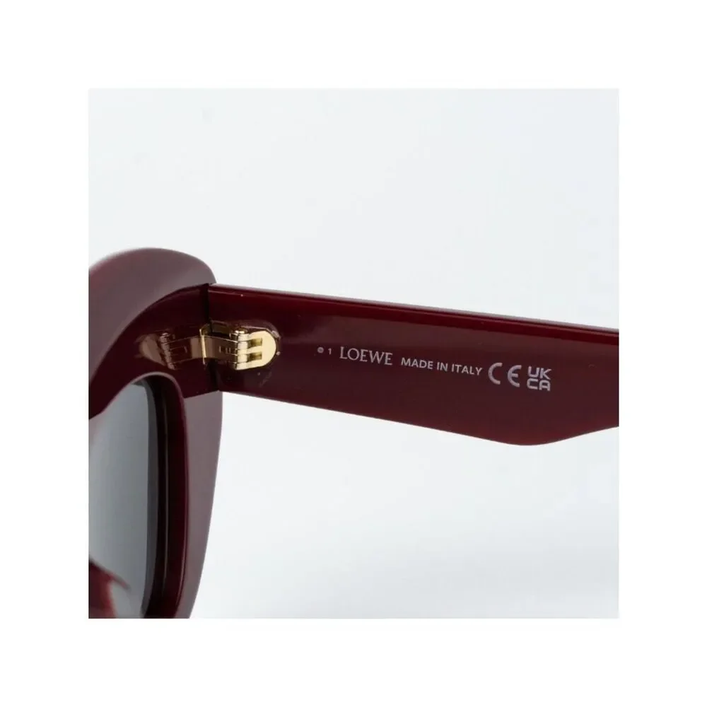 Loewe Women Sunglasses Red Mirror Cat Eye LW40127I ANAGRAM 66A NEW AUTHENTIC
